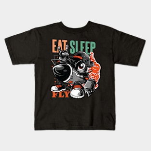 Eat Sleep Fly Kids T-Shirt